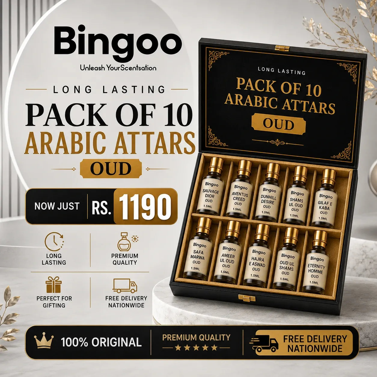 PACK OF 10 | Arabic Attars - (Free Delivery Nationwide.