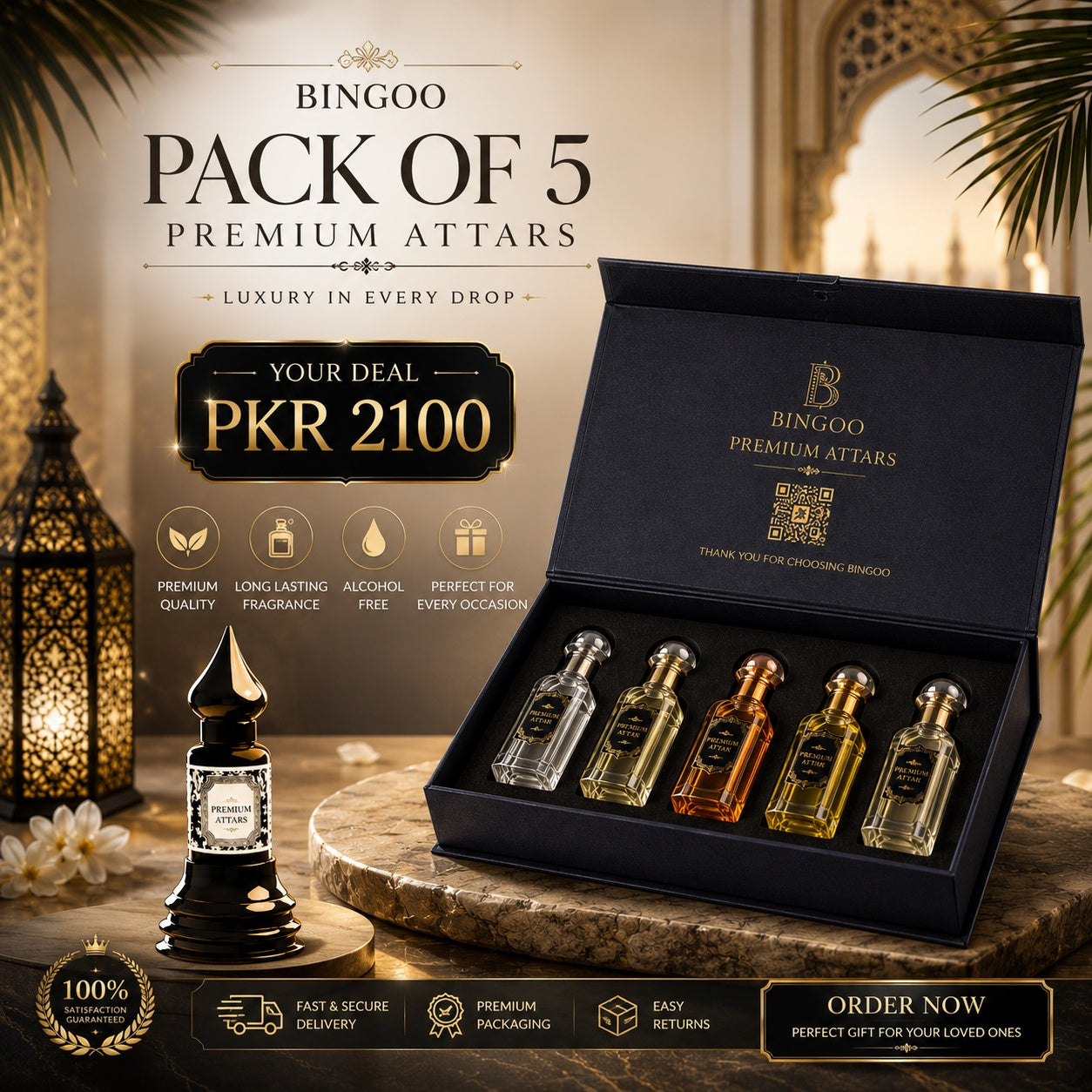 PACK OF 5 PREMIUM ATTARS 12ML