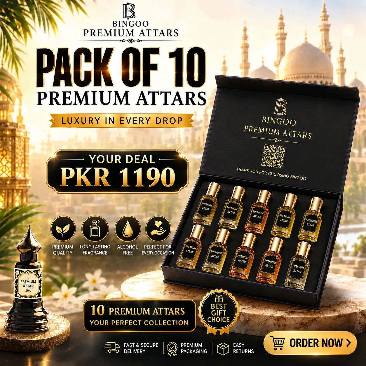 Bingoo 10 Premium Attars - FREE DELIVERY NATIONWIDE
