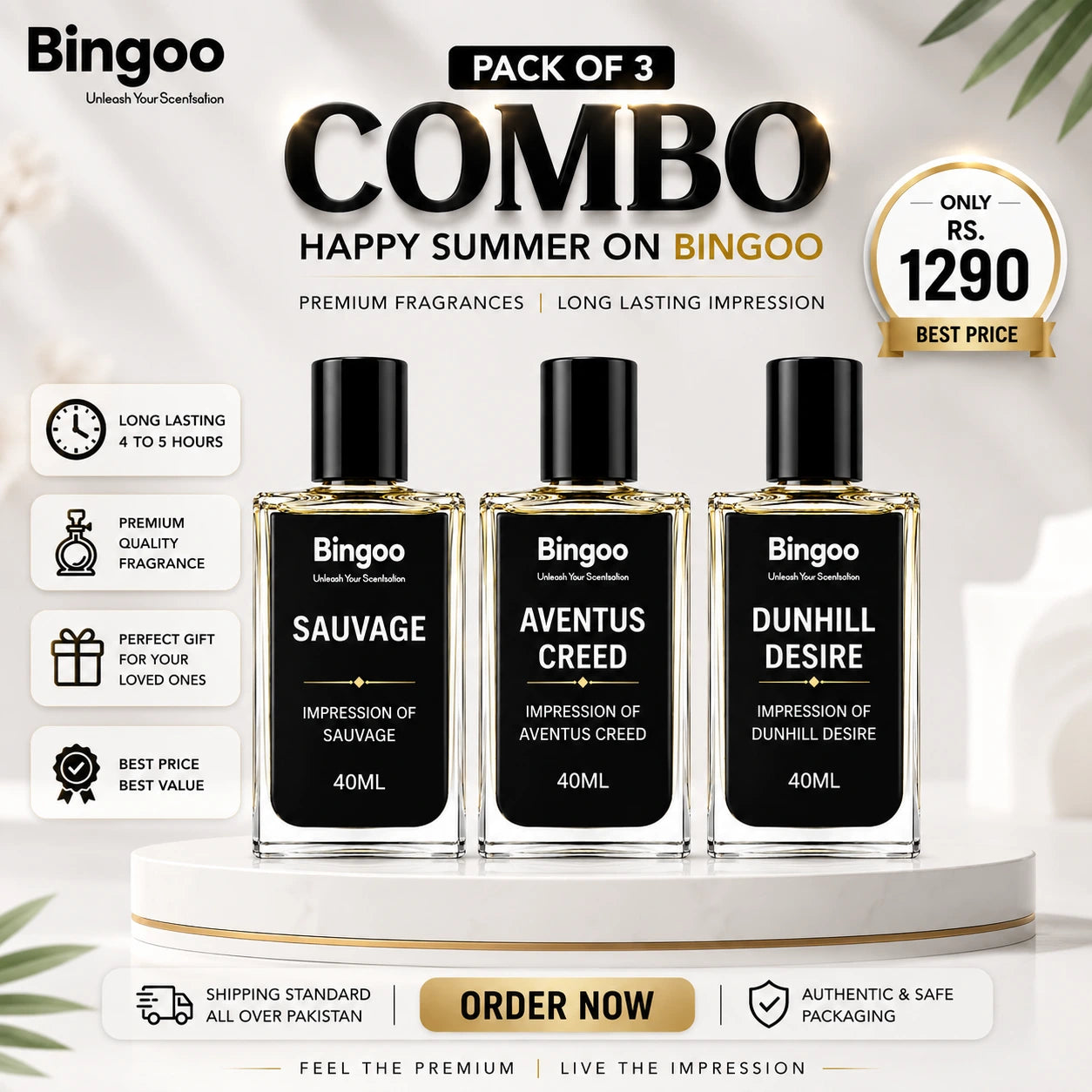 Happy Summer Offer - 40ML (Sauvage - Aventus -Dunhil