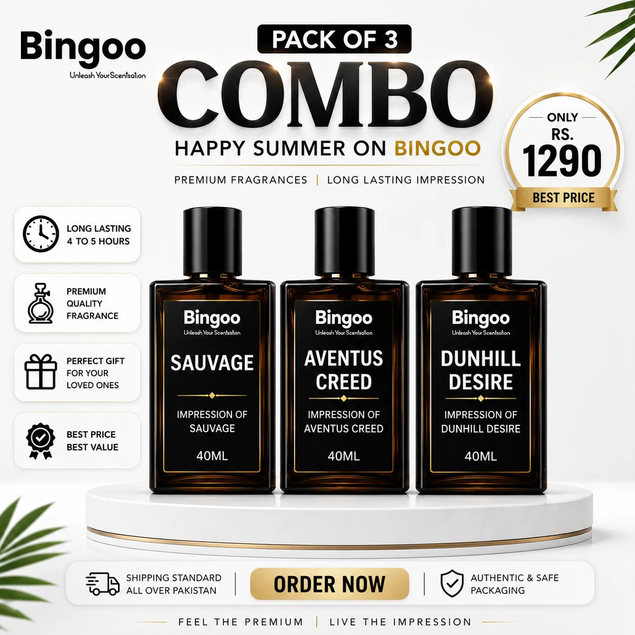 Happy Summer Offer - 40ML (Sauvage - Aventus -Dunhil